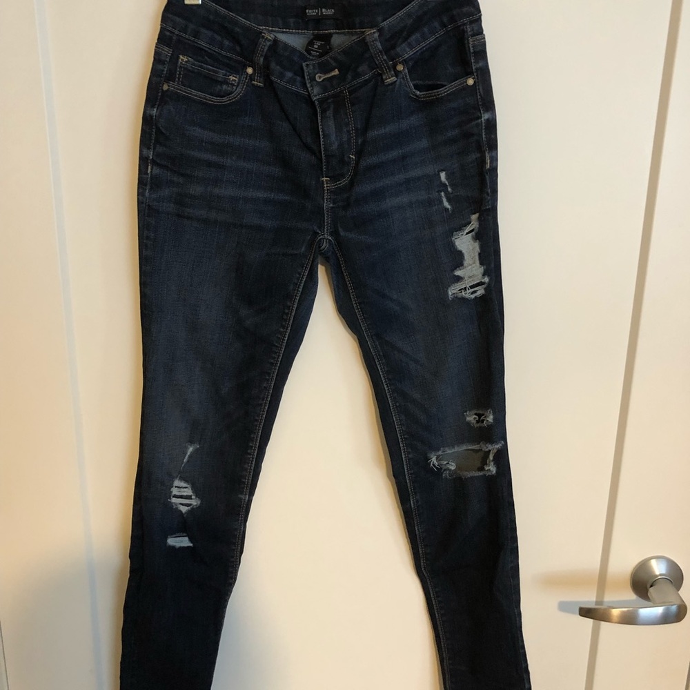 White House Black Market distressed skinny jeans
